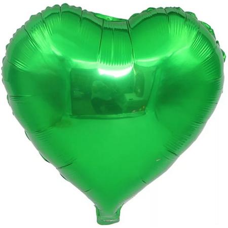 Folieballon hart | Groen | 18 inch | 45 cm | DM-products